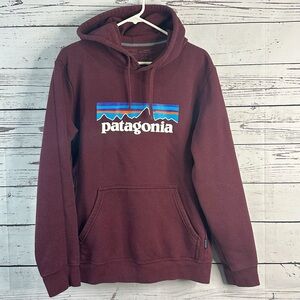 Patagonia Burgundy Hoodie with Logo